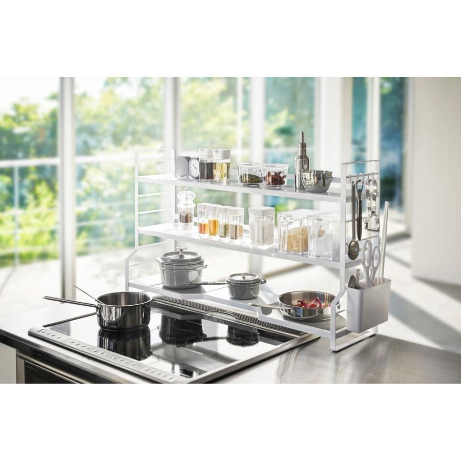 タワー コンロ奥ラック 3段 コンロ ラック キッチン コンロ 周り 収納 スパイスラック おしゃれ 調味料 ラック シンク上 収納 山崎実業 Tower Sc イームズチェア ヤフー店 通販 Yahoo ショッピング