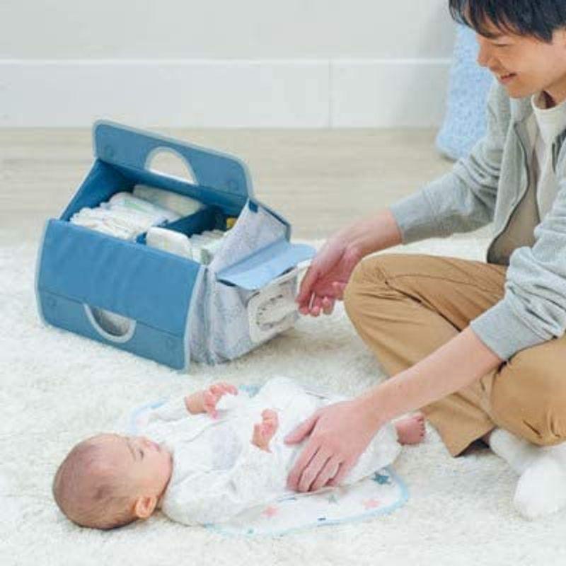 今日の超目玉 たまひよｓｈｏｐ おむつストッカー ベビー用品収納 お世話グッズ収納ケース クレヨンボーダー おむつストッカー Www We Job Com