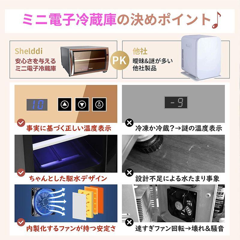 Shelddi 小型冷蔵庫 23L 静音 おしゃれ 省エネ ミニ電子冷蔵庫 Shelddi 小型冷蔵庫 23L 静音 おしゃれ 省エネ ミニ電子冷蔵庫