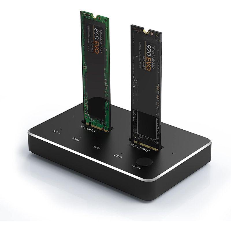 セットアップセットアップZoravson USB C M.2 NVME SATA SSDエンクロージャーアダプター、USB 3.1 Gen 10Gbps 、高速M ドライブケース SETMSPACE M.2 NVME SSDケース 10Gbps高速転送m.2 ssd 外付けケースUSB C 3.1 Gen 放熱性が