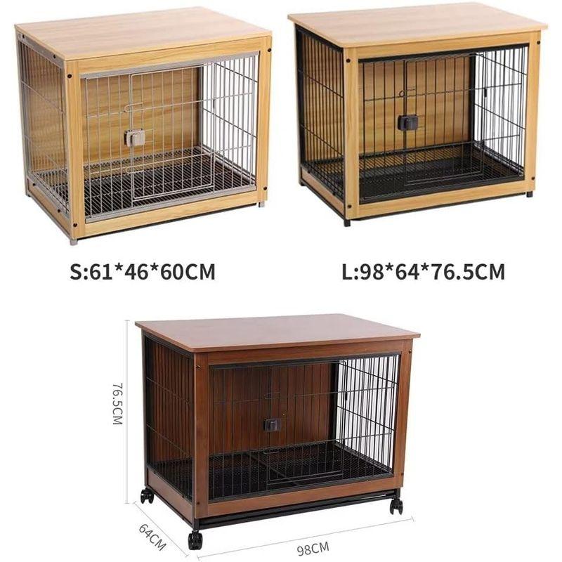 犬ケージ 木製 小型犬 室内飼い キャスター&屋根&ドア付き ウッディサークル 多機能 木製ペットサークル ペット用ケージ ドッグケージ ペ 木製 小型犬 室内飼い キャスター&屋根&ドア付き ウッディサークル 多機能 木製ペットサークル ペット用ケージ ドッグケージ
