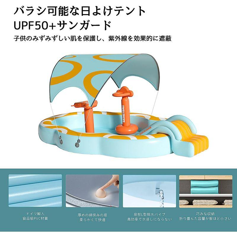 大型 プール 滑り台付き 折りたたみプール 2.1m/2.7m/3.2m 子どもプール 家庭用プール 大きい 多機能 キッズ プール 水遊び プール 1m/2 7m/3 家庭用プール 滑り台付き 折りたたみプール 2m 子どもプール 大きい 多機能 キッズ 水遊び