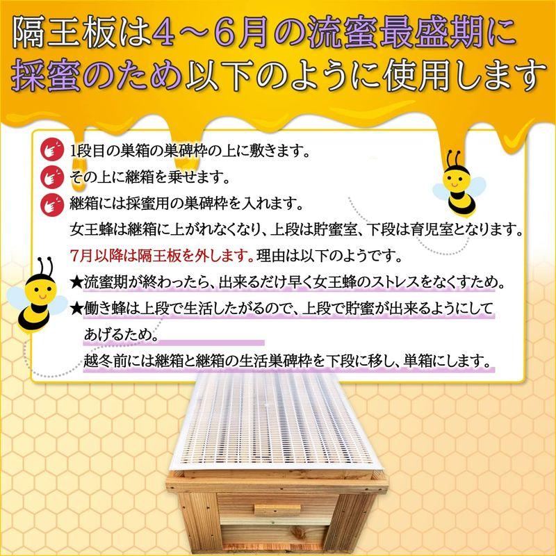 女王蜂アイソレーター(1枚用)6枚セット 西洋みつばち道具 女王蜂