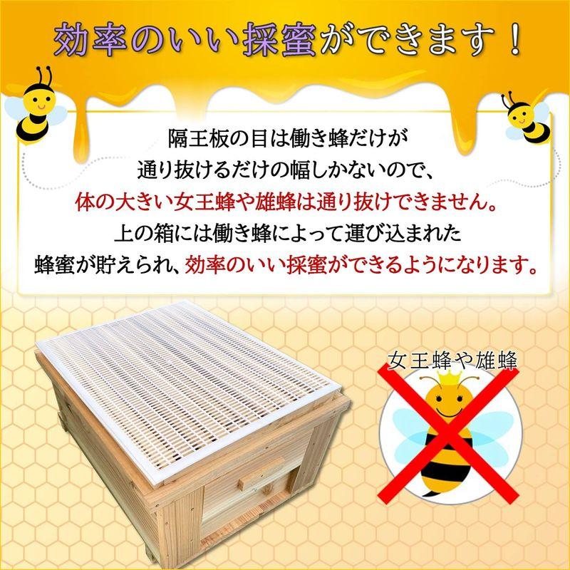 養蜂 : 女王蜂逃げ防止 パーティションボード みつばち 隔王板