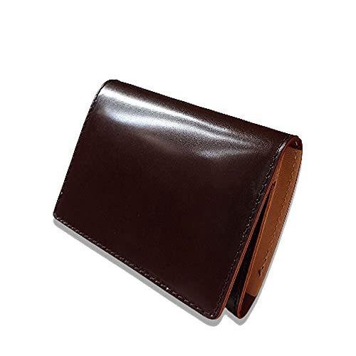経典ブランド ダークブラウン Hb418qg 名刺入れ カードケース オイルコードバン 新喜皮革 日本製 タチヤ Tachiya タチヤ 財布 帽子 ファッション小物