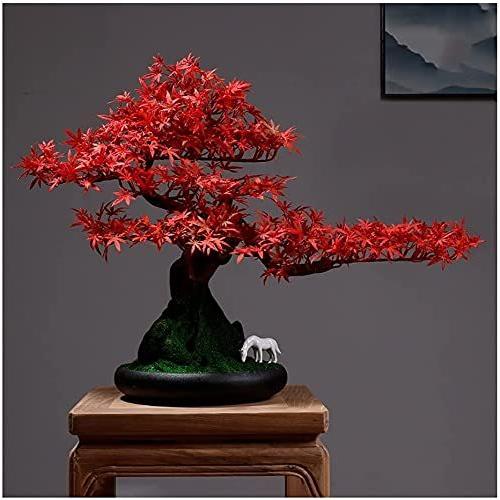 翌営業日発送人工植物装飾人工木人工木盆栽オフィス人工葉装飾陶磁器の植木鉢人工苔家の居間人工植物盆栽の木a Size 激安