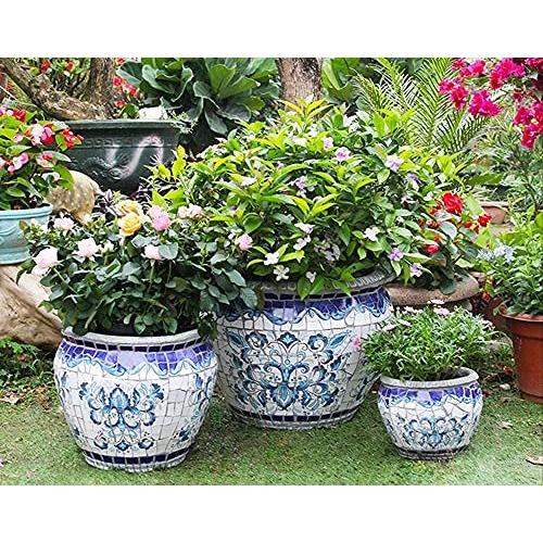 陶磁器の植物の鍋特徴モザイクの陶磁器の屋外大きい植木鉢創造的な色のプロセスパターンの 鉢 プランター Kioiien 植木鉢 美しい鉢 美しい鉢