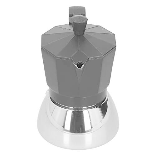 イタリアの八角形モカポット、安全弁アルミニウム180MLコーヒーメーカータイトシール家庭用の簡単できれいな金属フィルター(黒)｜eamonyawa｜03