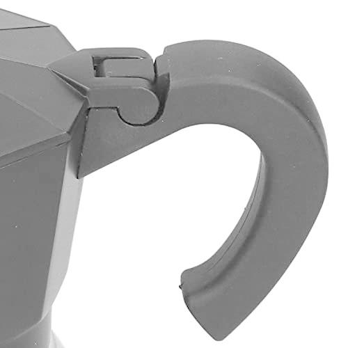 イタリアの八角形モカポット、安全弁アルミニウム180MLコーヒーメーカータイトシール家庭用の簡単できれいな金属フィルター(黒)｜eamonyawa｜10