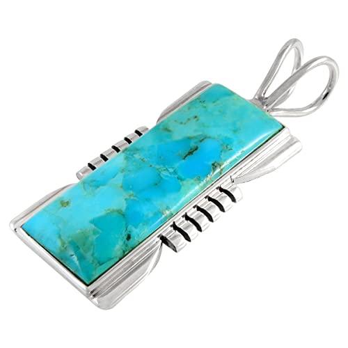 ジェムストーンペンダントネックレス 925スターリングシルバー＆ターコイズ＆宝石（長さ20インチ） Turquoise Penda 並行輸入品_9
