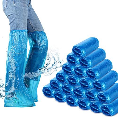 入荷処理 SATINIOR Disposable Boot Covers Plastic Long Waterproof Shoes Co 並行輸入品