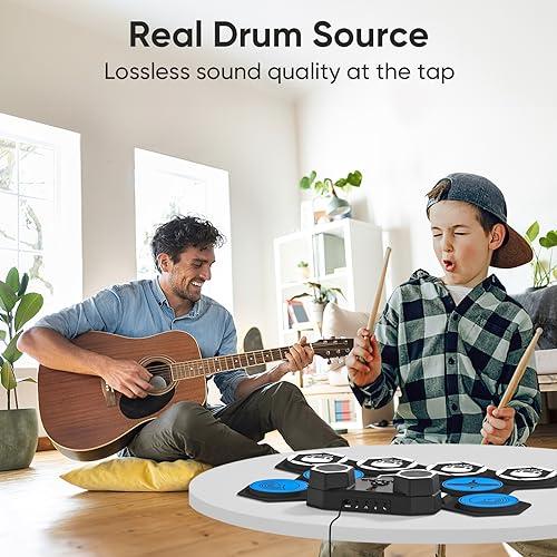 Electric Drum Set, 9 Drums Portable Practice Pad, Electronic Dru 並行輸入品｜eamonyawa｜08