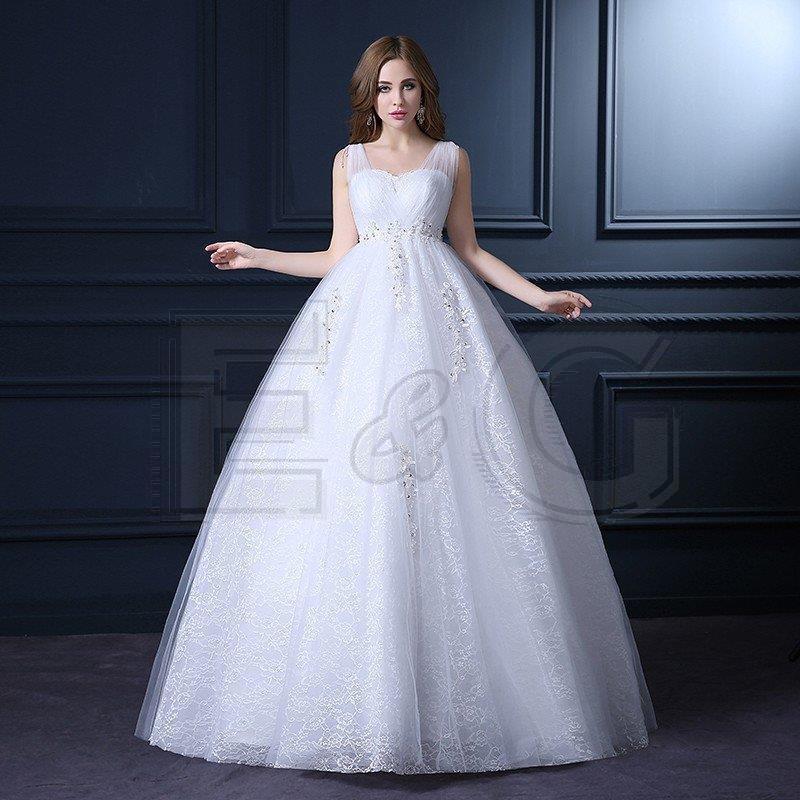 激安オンライン通販 ウエディングドレス エンパイア 安い 二次会 ウェディングドレス 結婚式 マタニティドレス 披露宴 花嫁 ブライダル ロングドレス 白 妊婦着 Wedding Dress 安い本店 Www Superavila Com