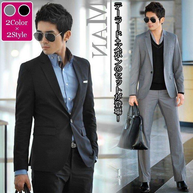 新入荷 メンズスーツ 1つボタンスーツ イベント フォーマル 結婚式 上下セット セットアップ スーツ2点セット ジャケット パンツ ビジネススーツ 1つボタンスーツ メンズスーツ ビジネススーツ Tシャツ カットソー Hurom Kz
