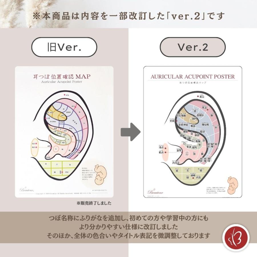 Beautear（ビューティア） 【ver.2／ふりがな付き】耳つぼポスター