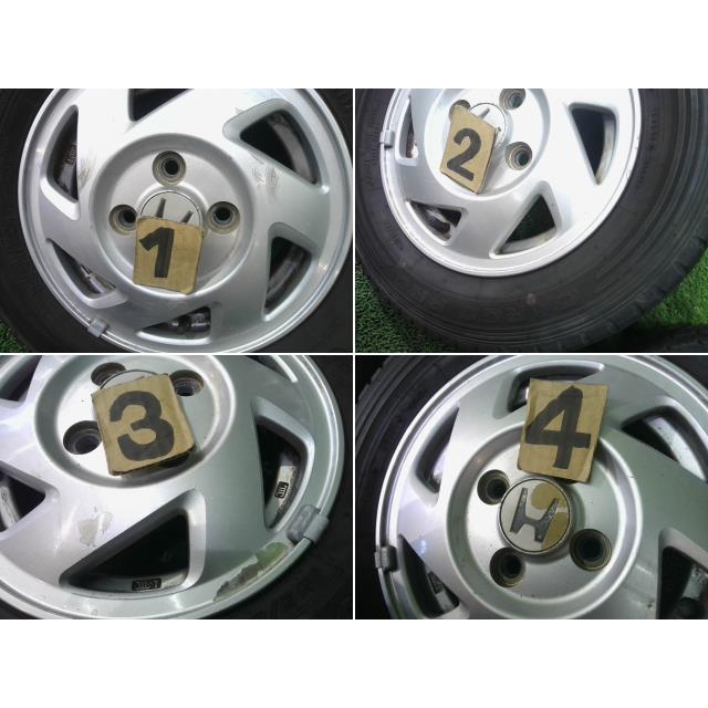 バモス MH1 純正 アルミ ホイール 4本 セット タイヤ 付 42700 バモス MH1 純正 アルミ ホイール 4本 セット タイヤ 付 42700