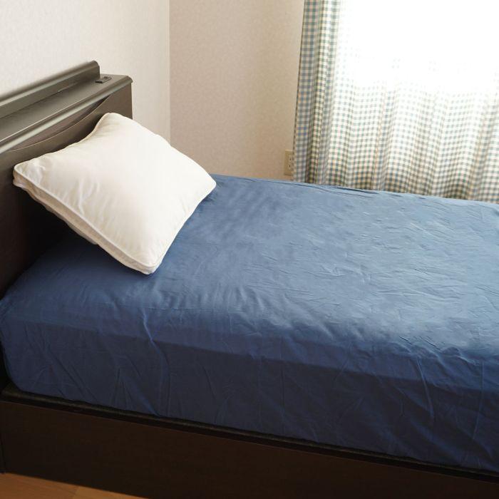 セミダブル＋セミダブル マチ45cm 防縮ボックスシーツ 幅240cm 厚さ