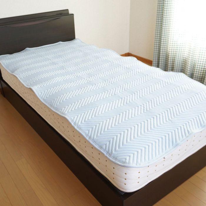 セミダブル＋セミダブル 防ダニベッドパッド 日本製 幅240cm ゴムなし 置くだけ 手入れ簡単 洗える 綿 通気性 帝人マイティトップ ダニ対策 高機能 春夏秋冬_13