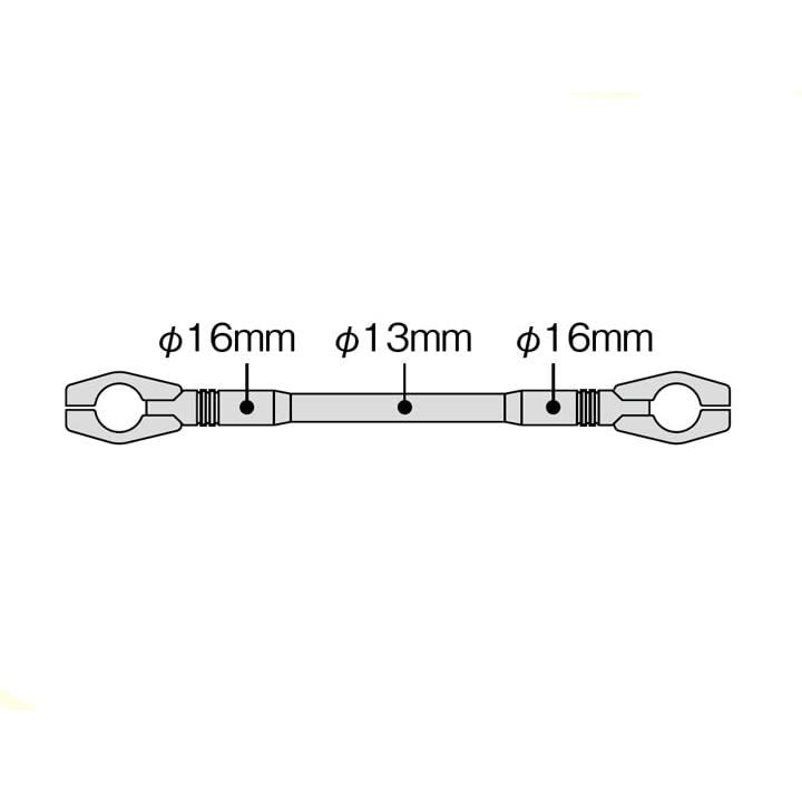 ハリケーン(HURRICANE) ハンドルブレース φ7/8インチハンドル用 スリムタイプ SSサイズ 240mm ブルー&シルバー HB0686BU｜earth-c｜02