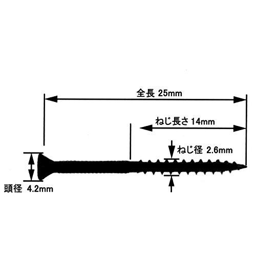 ダンドリビス 極細ビス 25mm 頭小 V-GSC025-AX Abox 204本入｜earth-c｜04