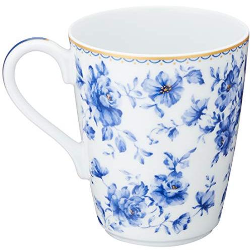 NARUMI(ナルミ) マグカップ ブルーフラワー 300cc 花柄 おしゃれ かわいい 藍色 プレゼント 電子レンジ温め対応 日本製 ギフトボックス｜earth-c｜02