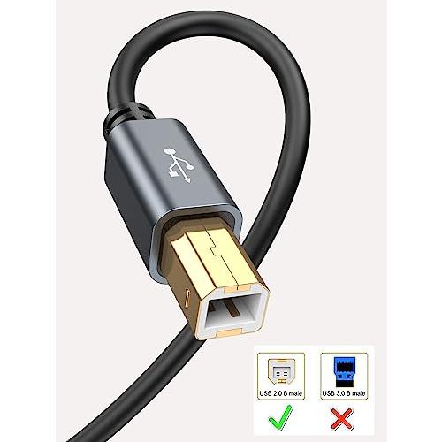 USBプリンターケーブル, CableCreation USB 2.0 A (オス) to Type B (オス) スキャナーケーブル HP、Cann｜earth-c｜05
