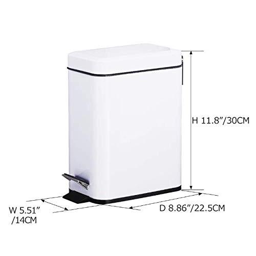 Smartbin 5L ステンレス製 スリム ゴミ箱 ダストボックス 四角形 蓋