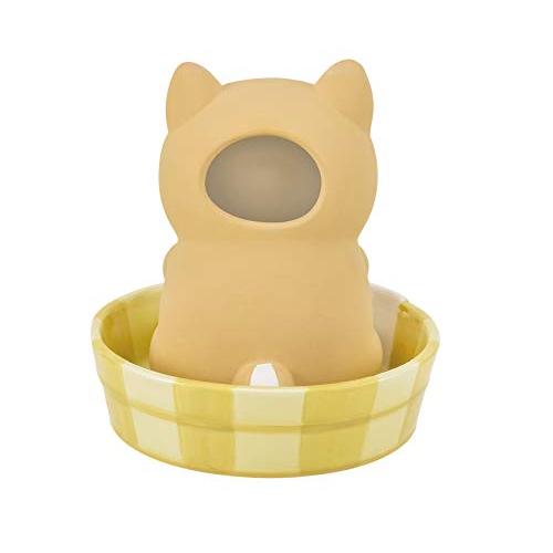 りぶはあと 素焼き加湿器 銭湯 ねむねむアニマルズ 柴犬のコタロウ ポット本体:約W8xD8xH11.5cm、受け皿: W12xD12xH3.5cm｜earth-c｜03