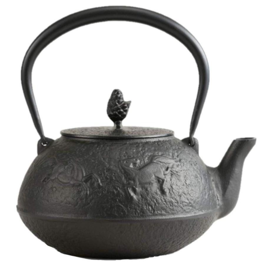 岩鋳　網目模様の黒い鉄瓶 スタンド付き 岩鋳(Iwachu) 鉄瓶 黒焼付 1.5l 11937 : Earth Community - 通販