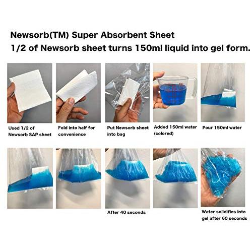 Newsorb （ニューゾーブ）吸水ポリマーシート（抗菌タイプ）ポータブルトイレ 非常用トイレ (20)｜earth-c｜06