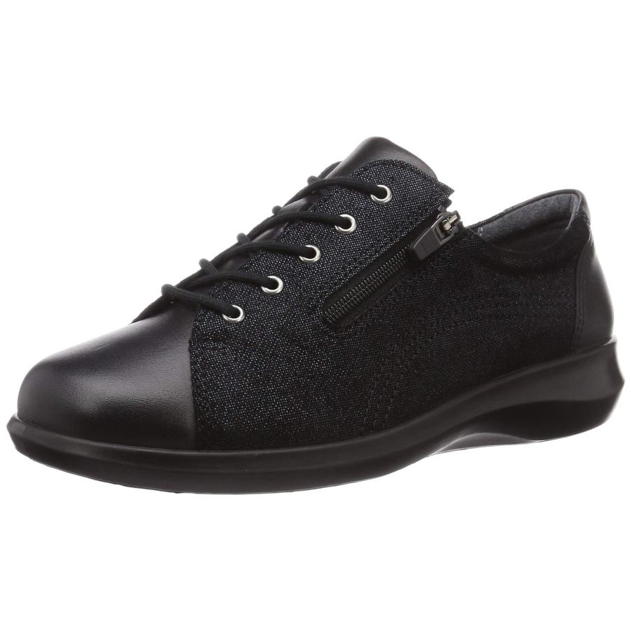 アキレスソルボ ウォーキングシューズ 国産 本革 3E SRL 4630 黒メタ 22.0 cm アキレスソルボ] ウォーキングシューズ 国産 本革 3E SRL 4630 黒メタ