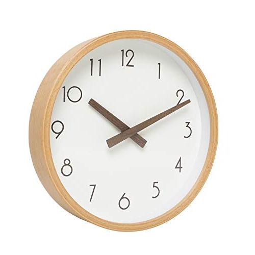 木製の掛け時計式掛け時計天然木製の針と のムーブメントの現代北欧スタイルの直径22 CMが簡単で、数字がはっきり見えます。 … …｜earth-c｜06