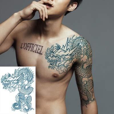 Giyomi Tattoo 特大タトゥーシール ドラゴン龍 大型・A4サイズ