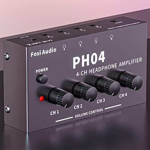 Fosi Audio PH04 4チャンネル ヘッドホンアンプ ステレオオーディオアンプ 金属製 超コンパクト ポータブル ヘッドフォンスプリッター｜earth-c｜07