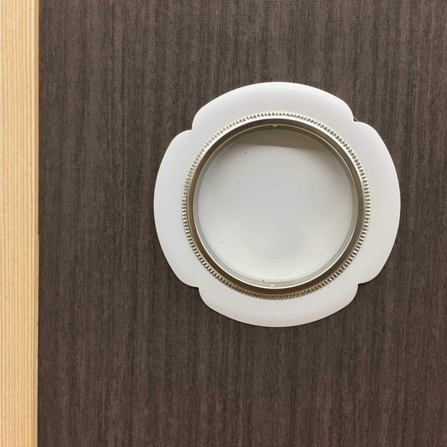 すこやかいろは ふすまの取っ手 引き手 白 ホワイト 1個 花形 底寸法50 
