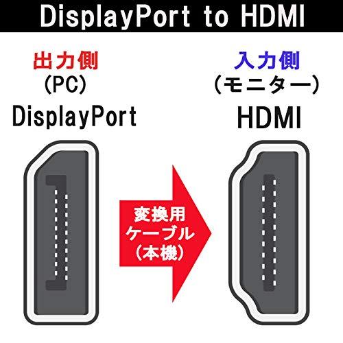 DP (DisplayPort) to HDMI 変換ケーブル 変換アダプター オス-オス 画像出力 FULL HD@1080P@60Hz ケーブル長｜earth-c｜03