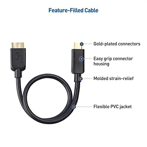 Cable Matters USB Type C Micro B 変換ケーブル 5 Gbps Micro B 9ピン 0.3m 外付けHDD USB｜earth-c｜05