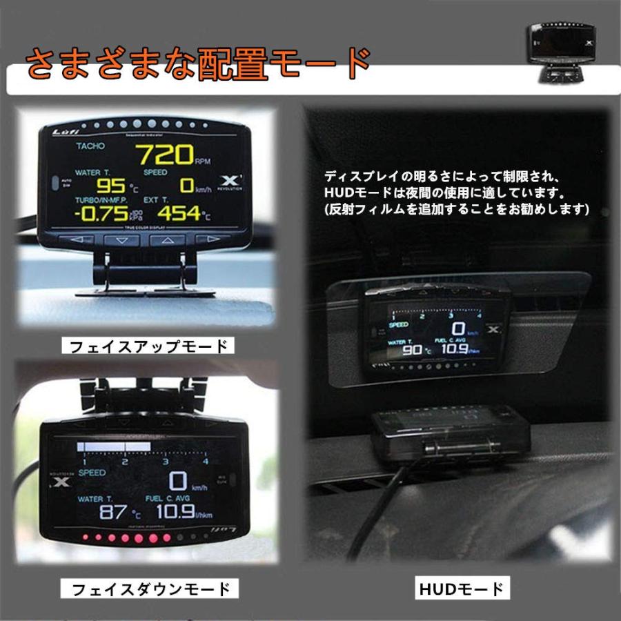OBD2 メーター LUFI X1 OBD 英語版 車HUD ヘッドアップディスプレイ 多