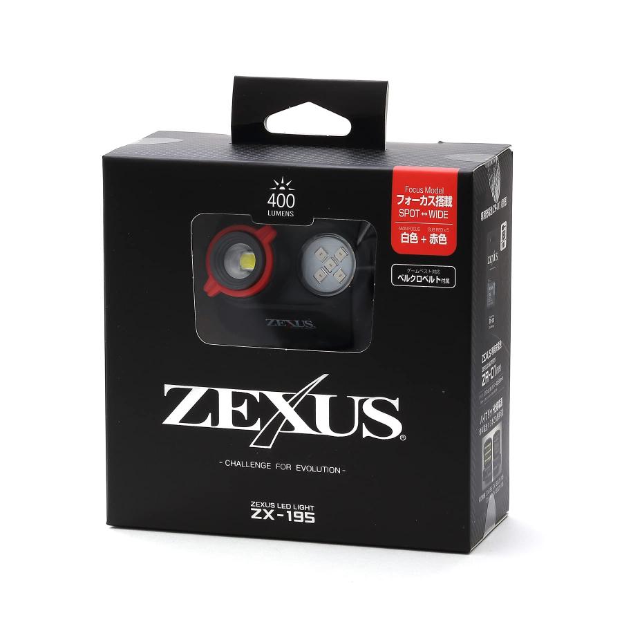冨士灯器 ZEXUS(ゼクサス) LEDライト ZX-195 [最大400ルーメン メインLED点灯時間:最大37時間 白/赤色]｜earth-c｜02
