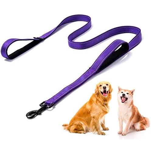S&L 犬用リード 反射材 持ち手2個 小型犬 中型犬 大型犬 丈夫な