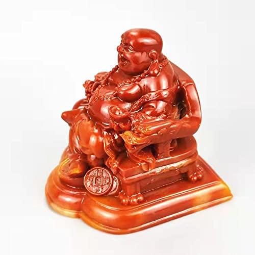 ミニ 七福神 布袋 様 天然石 寿山芙蓉石 布袋様の置物 仏像 金運