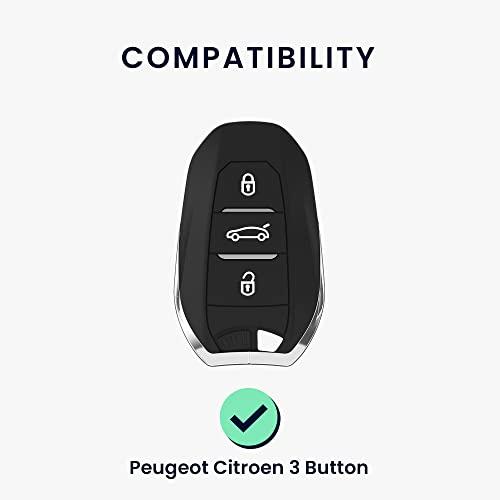 kwmobile 対応: Peugeot Citroen 3-ボタン 車のキー Smartkey (Keyless Go 対応機種のみ) ケース -｜earth-c｜06