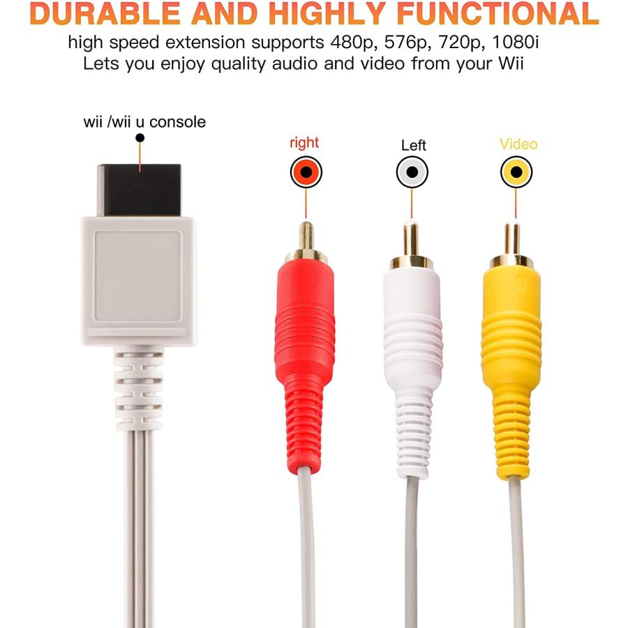 HD Retrovision Wii / Wii U コンポーネントケーブル HD RETROVISION Wii YPbPr Component Cable for the Nintendo