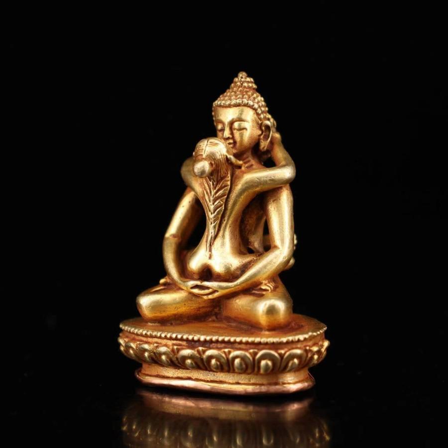 チベット仏教 歓喜天 ミニ 釈迦 如来 6cm 銅製 ミニチュア仏像