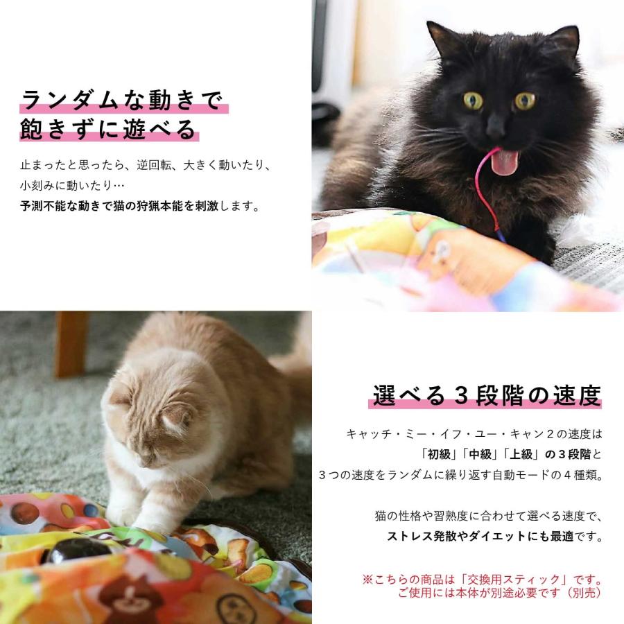 猫壱（necoichi） キャッチ・ミー・イフ・ユー・キャン2 猫用電動おもちゃ (羽3本)｜earth-c｜03