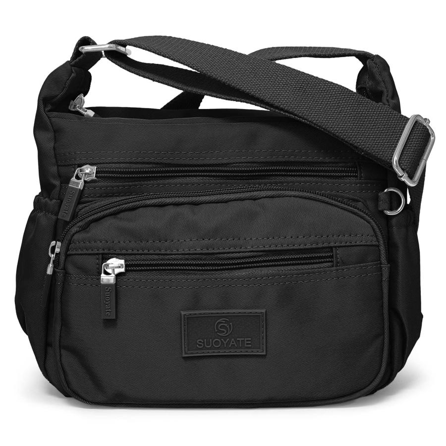 JNiA] 多機能 ショルダーバッグ 斜めがけ 【 軽量 で 大容量 ！ 9個の