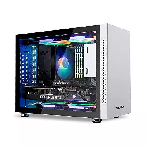 サイズ SAMA MicroATX Mini-ITX対応 コンパクトケース IM01 White