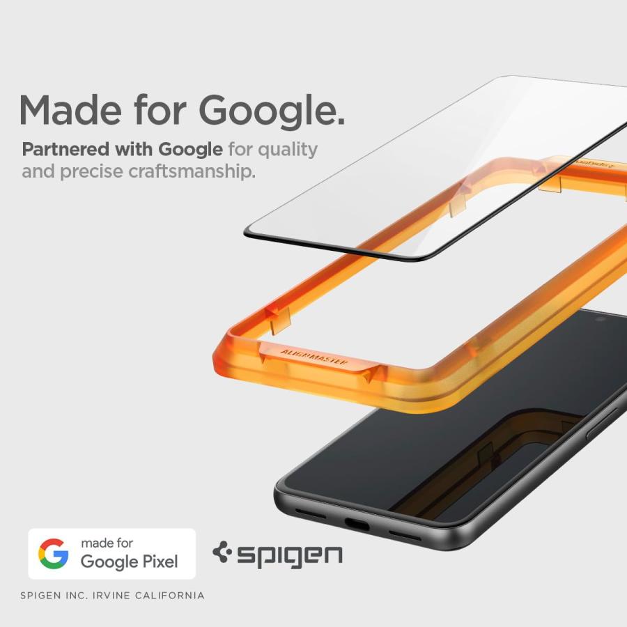 Spigen AlignMaster ガラスフィルム Google Pixel 8 Pro 用 ガイド枠付き pixel8pro 対応 保護 フィルム｜earth-c｜03