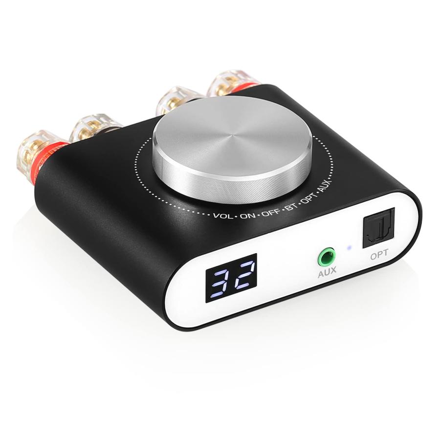 Nobsound Q10 Bluetooth デジタルアンプ AUX/光 ステレオ オーディオ