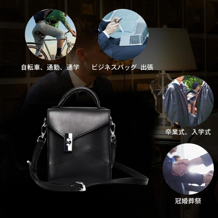 Whatna] 革 ミニショルダーバッグ メンズ 3way ミニ斜め掛け胸